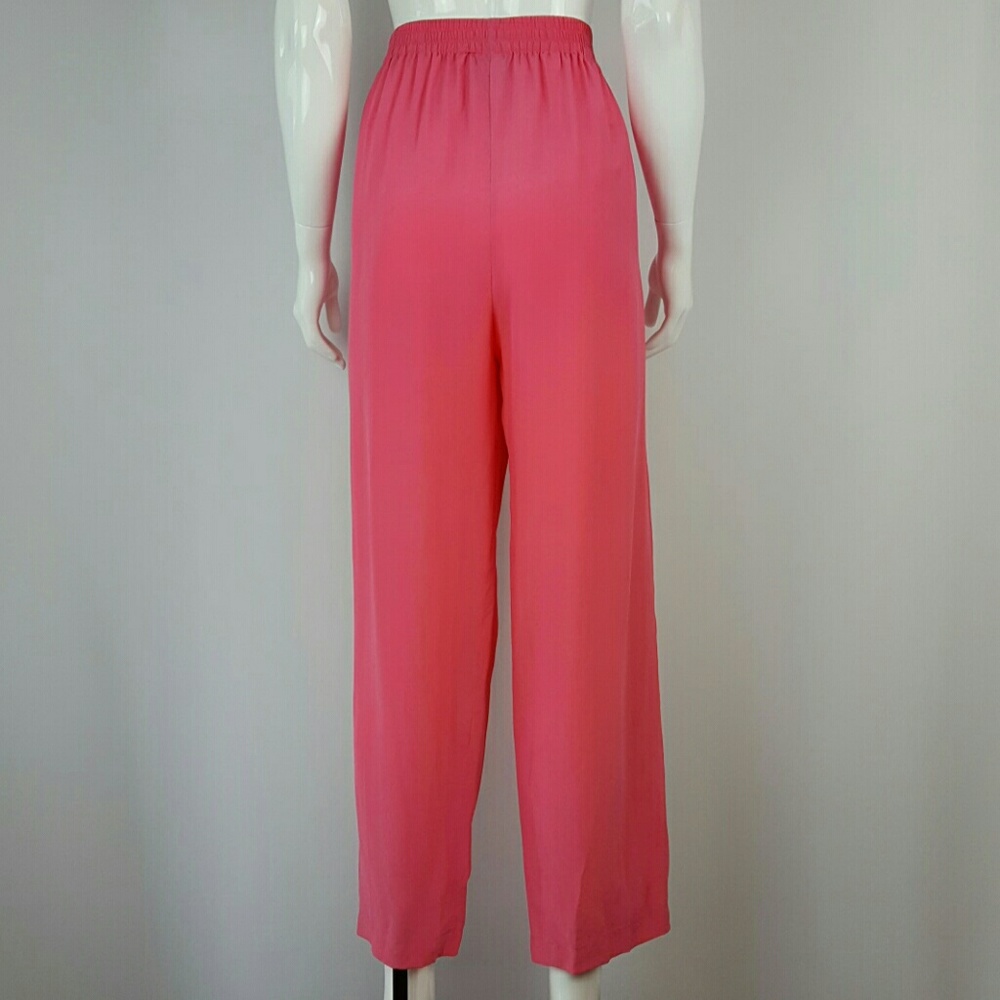 HELD Vintage Pink Silk Crepe Pants - Picture 3 of 9